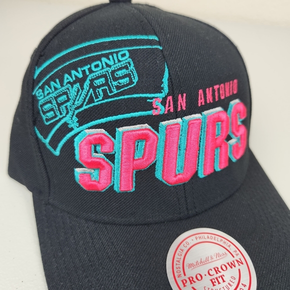 San Antonio Spurs NBA Draft 1996 Shadow Mitchell & Ness Hat Snapback Cap - Picture 4 of 9